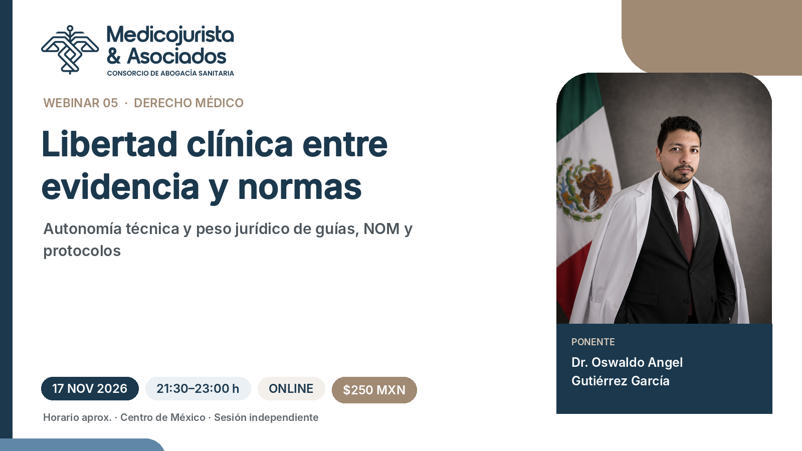 Libertad clínica entre evidencia y normas