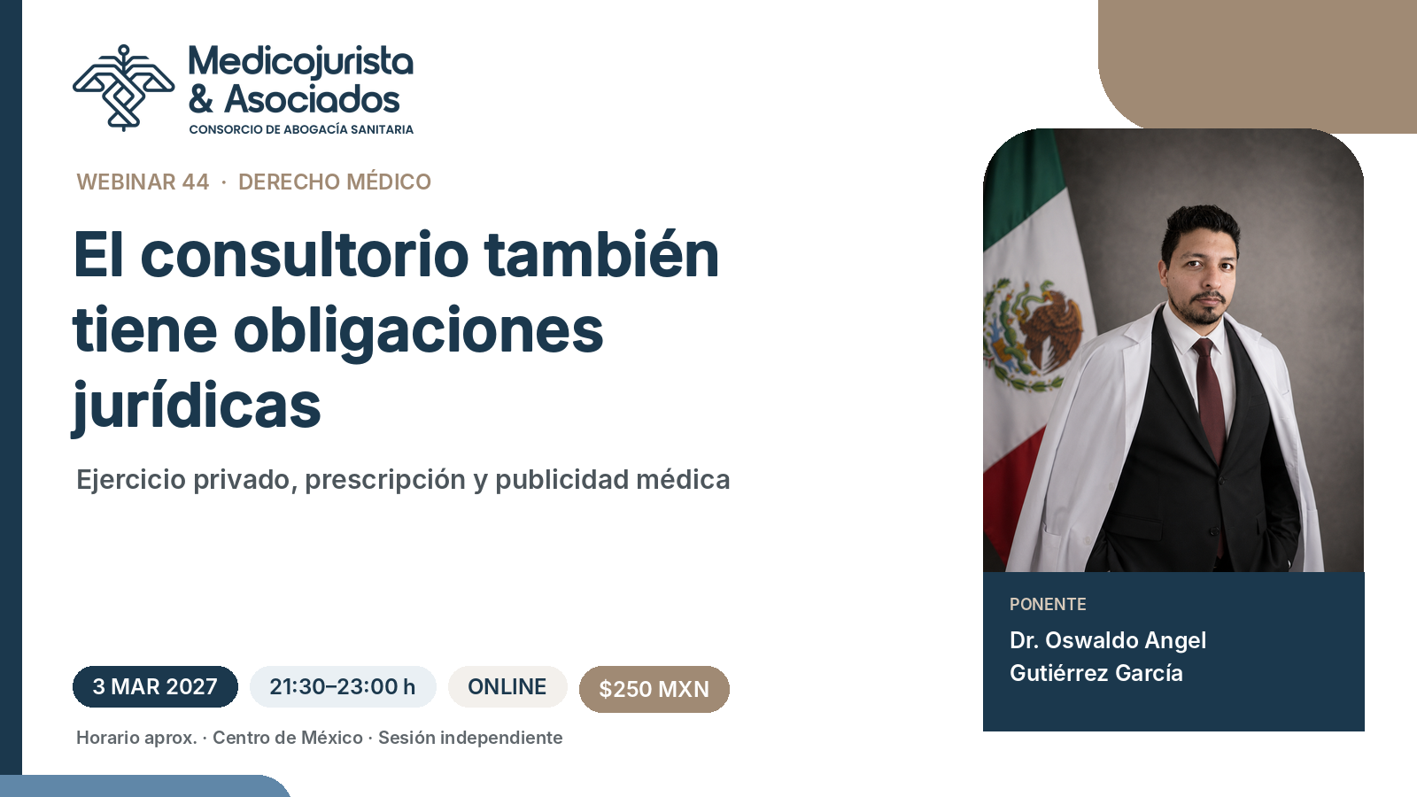El consultorio también tiene obligaciones jurídicas